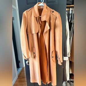 Women's Suede Trench Coat